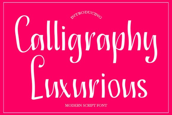 Calligraphy Luxurious Font for Handmade Brands