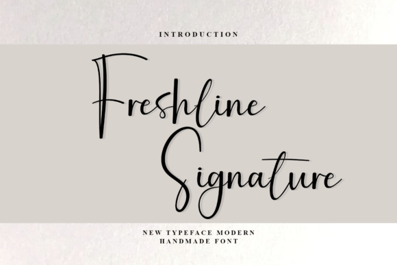 Freshline Signature: A Handwritten Typeface for Modern Web Design