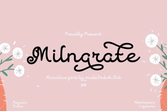 Milnarate: A Modern Script Typeface for Web Design
