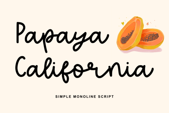 Papaya California: A Modern Script Typeface for Small Business Branding