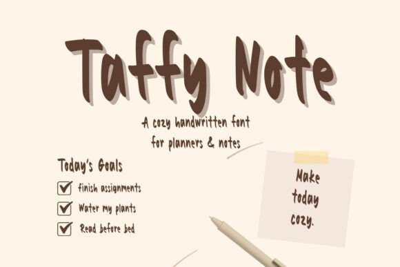 Taffy Note: The Handwritten Font That Warms Up Your Brand